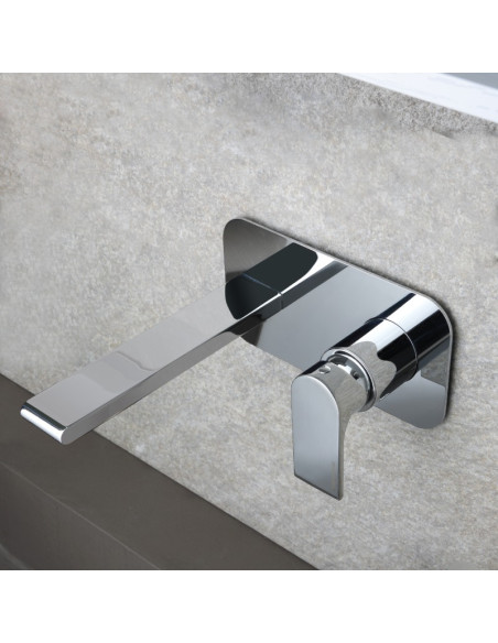 Bugnatese Simple Single-lever wall-mounted mixer tap 16 cm spout