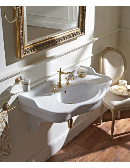 Sbordoni Palladio Single-hole console with backsplash and splashback