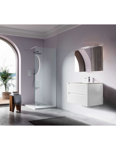 60 cm Sky suspended bathroom cabinet composed of two drawers in a matt white finish