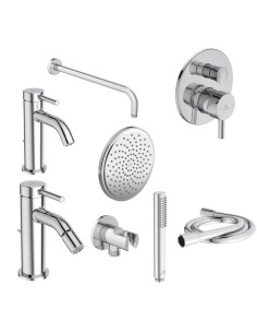 Ideal Standard Ceraline Complete Taps Kit Sink, Bidet and Shower