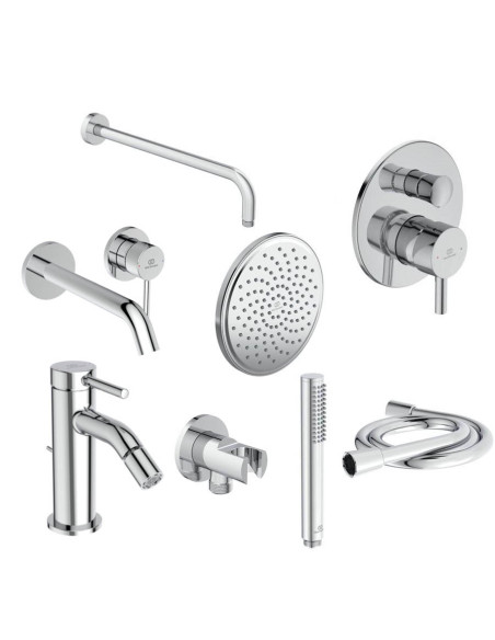 Ideal Standard Ceraline Complete Faucet Kit Wall-mounted sink, bidet and shower