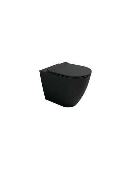 Flaminia Link Plus Carbone back to wall sanitaryware Goclean bidet and slim toilet seat slow-down