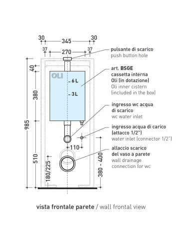 Flaminia Niagara Monobloc Cistern for App Goclean back to wall toilets