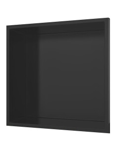 Stainless Steel Shower Niche 30 cm Built-in Matt Black