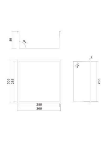 Stainless Steel Shower Niche 30 cm Built-in