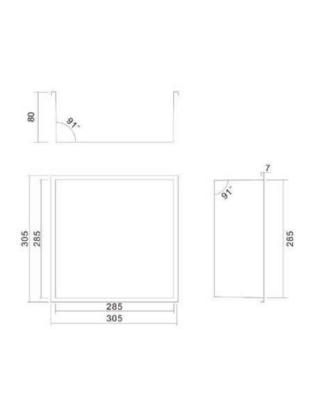 Stainless Steel Shower Niche 30 cm Built-in Matt Black