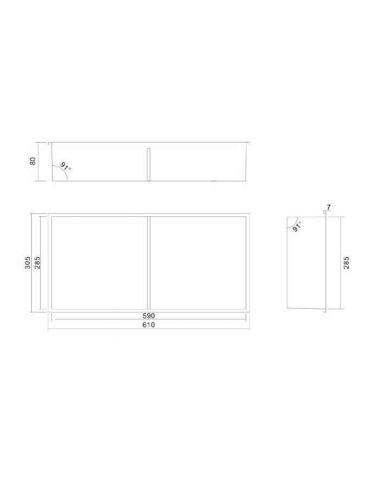 Shower Niche in Stainless Steel Matt Black 30x60 cm Built-in