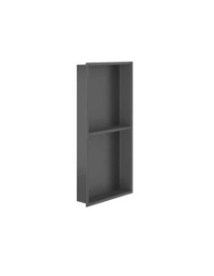 Shower Niche in Stainless Steel Matt Black 30x60 cm Built-in