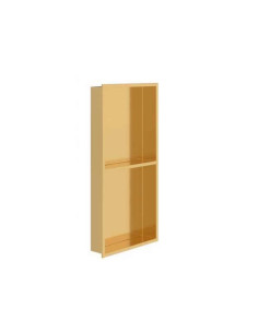 Stainless Steel Shower Niche 30x60 cm Built-in Brushed Gold