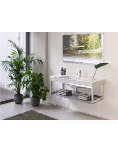 Catalano Zero washbasin 125x50 cm with side shelves