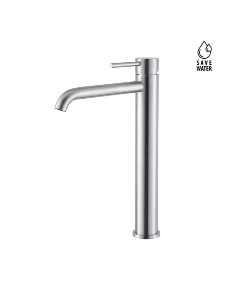 Newform X-Steel 316 Single-lever mixer, high version, for countertop washbasin, without waste