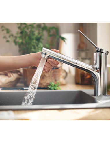 Hansgrohe Zesis M33 Single-lever kitchen mixer 150, pull-out spray