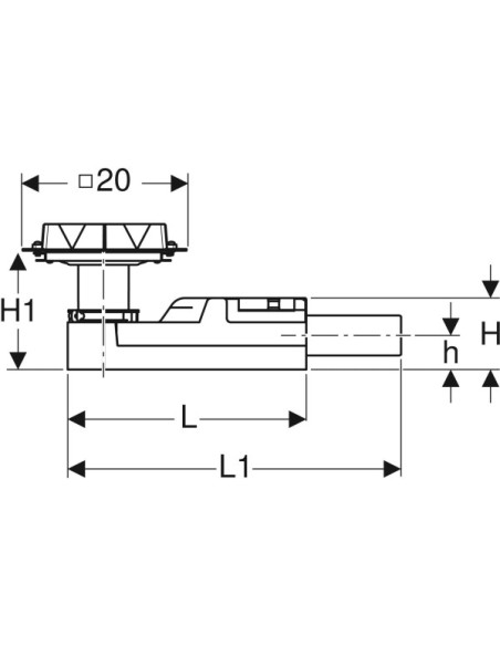 Geberit Floor Shower Siphon, for screed height flush with drain funnel 65–90 mm