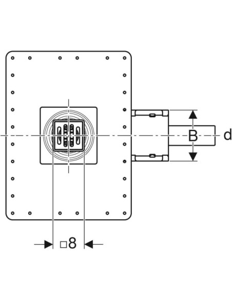 Geberit Floor Shower Siphon, for screed height flush with drain funnel 65–90 mm