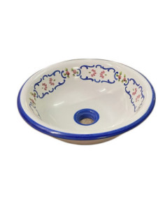 Handmade and hand-painted washbasin, 42 cm diameter   DECOR1