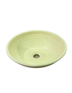 Yellow ceramic countertop washbasin, 40 cm   DECOR3