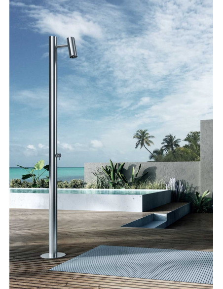 Aquaelite Freestanding Outdoor Shower Column in Stainless Steel 316L   CL040E