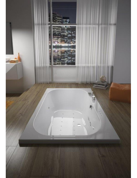 Kinedo Bossanova Rectangular Hydrotherapy Tub, White, 185 x 120 cm