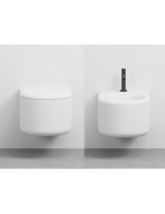 Cielo Itaca wall-hung rimless toilet, bidet, and soft-closing toilet seat