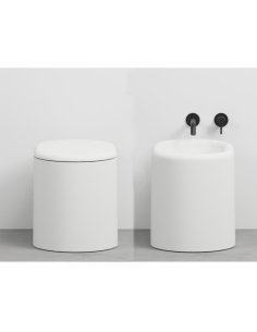Healthcare Walls Wall Cielo Itaca Vase Without Brida, Bidet and slowdown cover