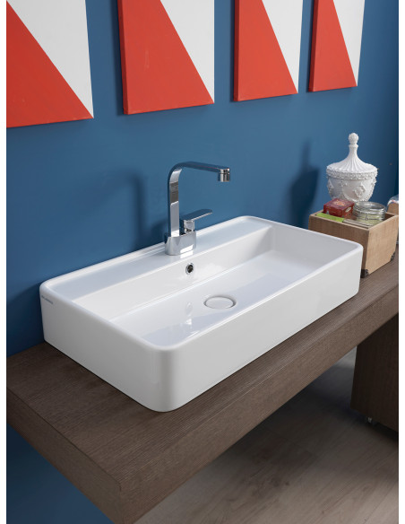 Flaminia Miniwash 75 countertop sink with tap ledge