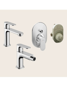 Hansgrohe Rebris S 2-Way Built-In Sink, Bidet, and Shower Faucet Set