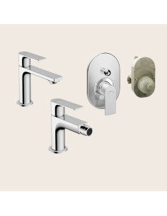 Hansgrohe Rebris E 2-Way Built-In Sink, Bidet, and Shower Faucet Set