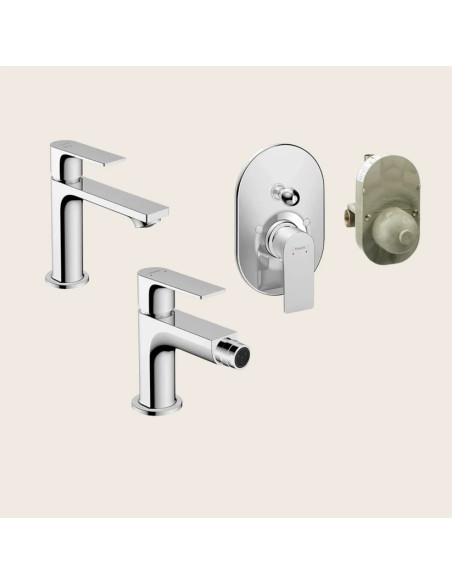 Hansgrohe Rebris E 2-Way Built-In Sink, Bidet, and Shower Faucet Set