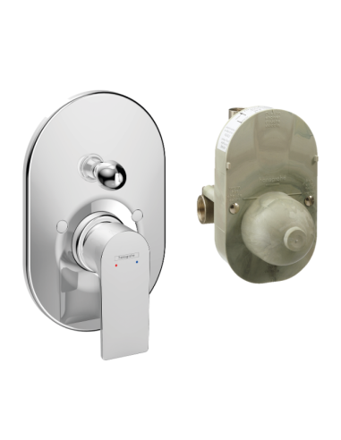 Hansgrohe Rebris E 2-Way Built-In Sink, Bidet, and Shower Faucet Set