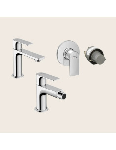 Hansgrohe Rebris E Single-Way Concealed Sink, Bidet, and Shower Faucet Set