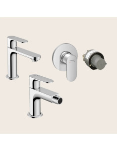 Hansgrohe Rebris S 1-Way Concealed Basin, Bidet, and Shower Faucet Set