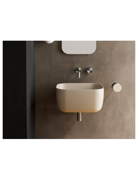 Galassia LOLA Wall-Mounted Sink in Matt White