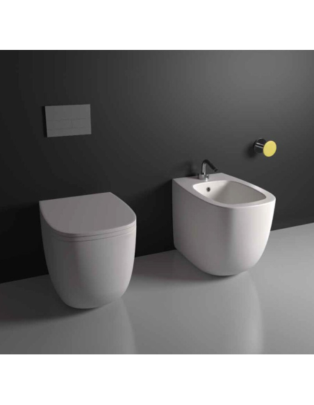 Galassia Lola Series Back-to-Wall Toilet, Bidet, and Soft-Close Seat
