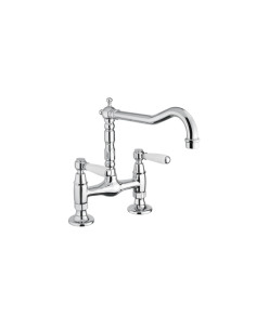Bugnatese Bridge Kitchen Faucet with Antique-Style Spout
