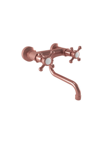 Bugnatese Wall-Mounted Sink Mixer with Swivel Spout