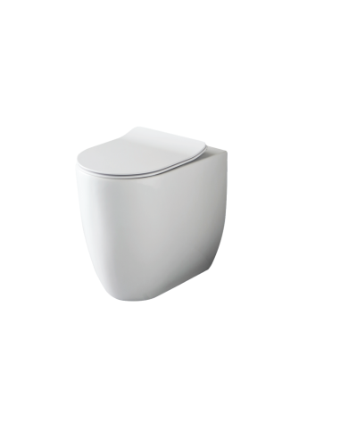 Kerasan Flo H50 Back-to-Wall Sanitary Ware, Norim Toilet, Bidet, Slim Toilet Seat
