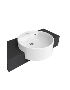 Flaminia Twin Set 52 semi-recessed sink with single-hole tap ledge