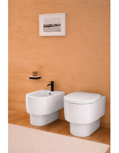 Ceramica Cielo Otis – Back-to-Wall Rimless Sanitary Ware with Bidet and Soft-Close Toilet Seat