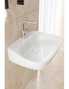 Flaminia Fluo – 60 or 70 cm Rectangular Ceramic Washbasin in Glossy White