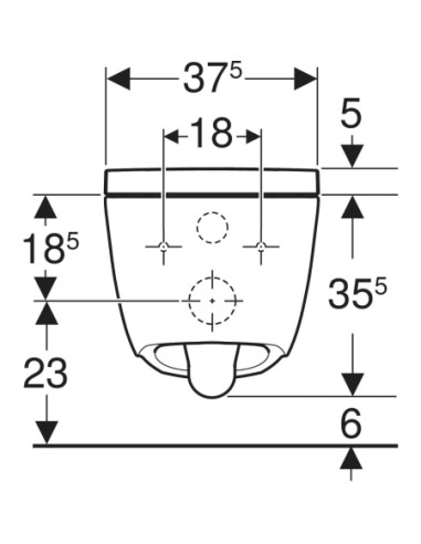 Geberit AquaClean Alba wall-hung toilet with bidet function