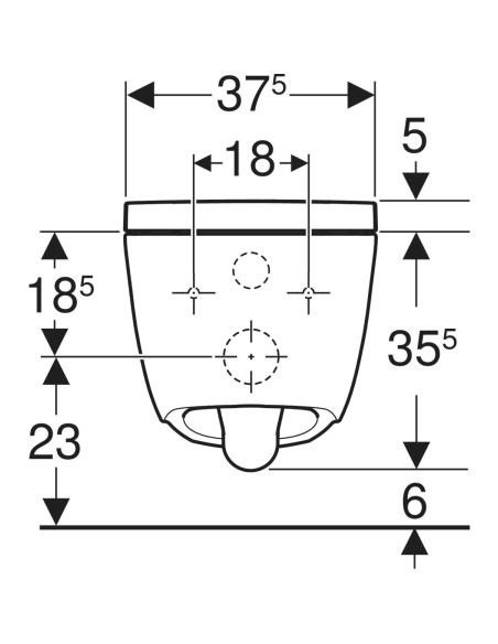 Geberit AquaClean Alba wall-hung toilet with bidet function