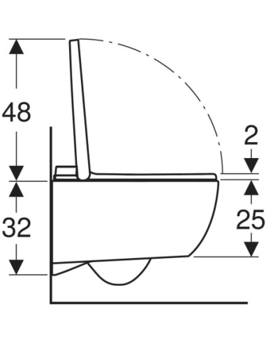 Geberit AquaClean Alba wall-hung toilet with bidet function