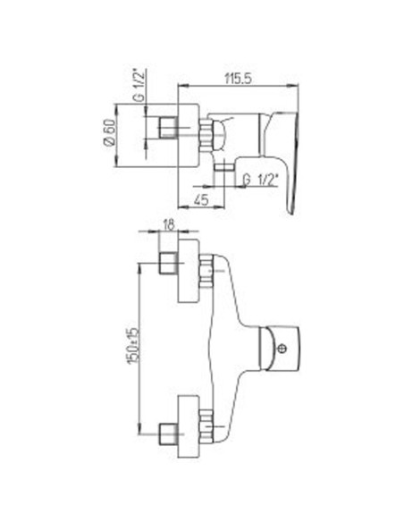 Paini Smart miscelatore doccia esterno