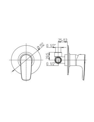 Paini Smart monocomando doccia incasso