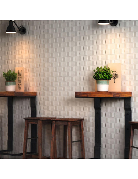 COVER MARAZZI ABSOLUTE WHITE STRUCTURE CUBE SAT 25X76