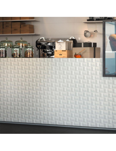 COVER MARAZZI ABSOLUTE WHITE STRUCTURE CUBE SAT 25X76