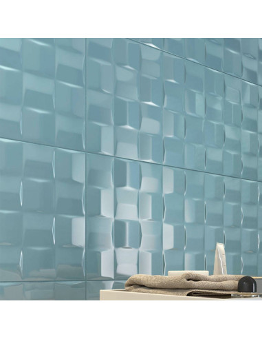 MARAZZI POTTERY TURQUOISE STRUTTURA 3D 25X76