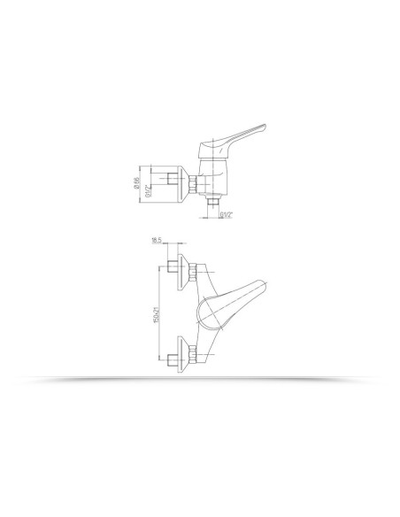 Paini Kit Pilot miscelatore monocomando lavabo, bidet e doccia esterno