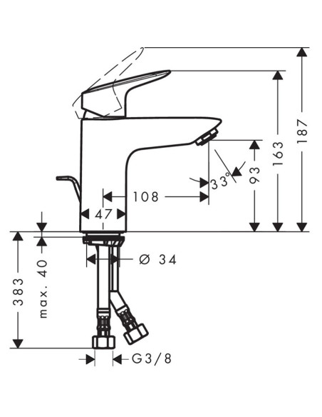 Hansgrohe kit Logis miscelatore monocomando lavabo e bidet