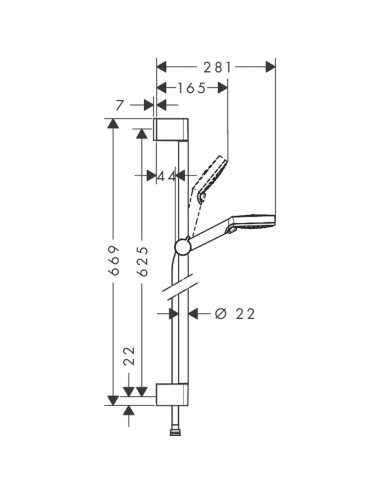 Hansgrohe set doccia Crometta vario 0.65 m